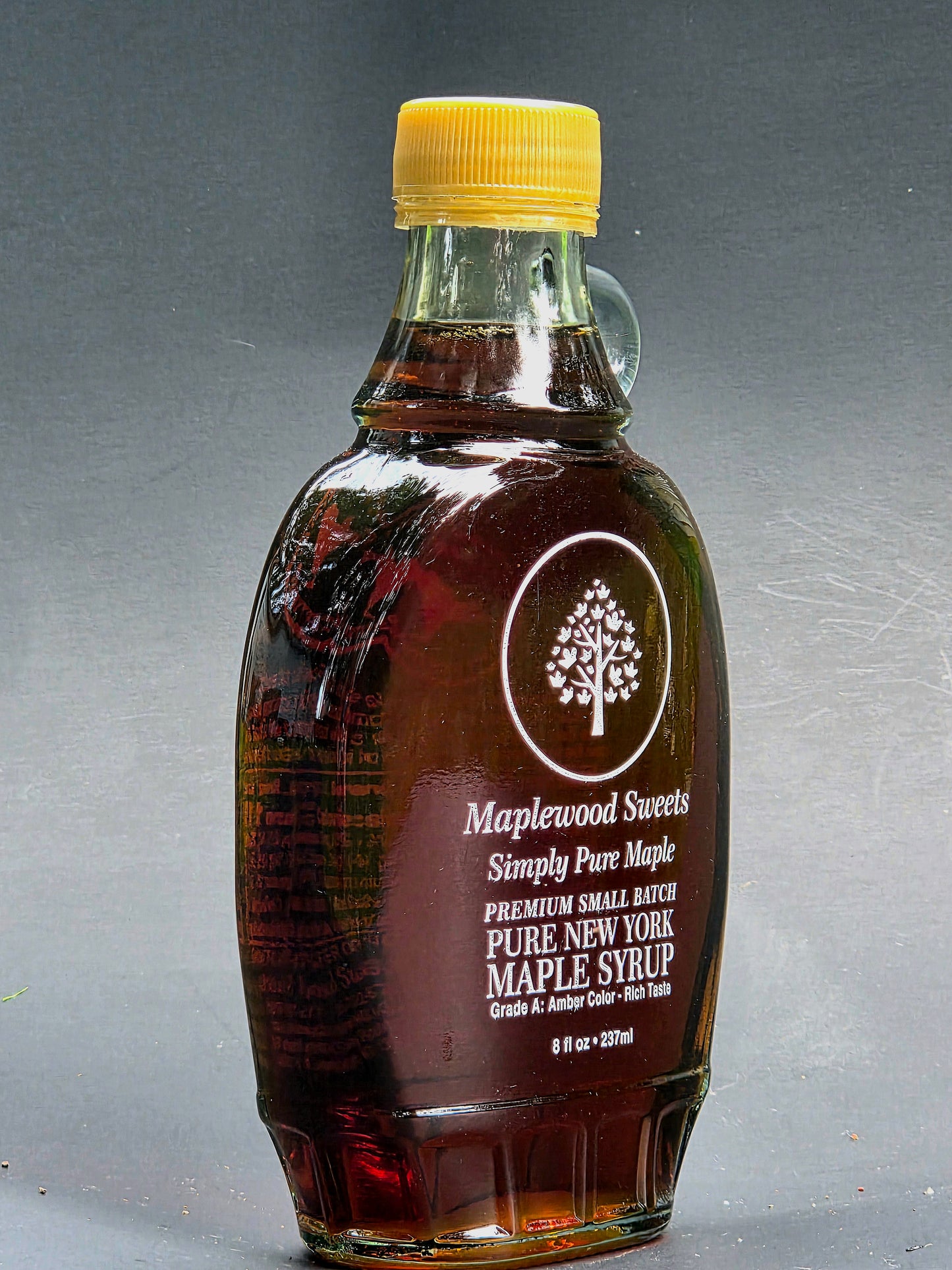 Pure maple syrup 1/2 pint glass