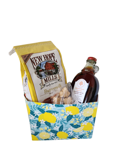 Gift Box with Syrup, Pancake Mix and Candy