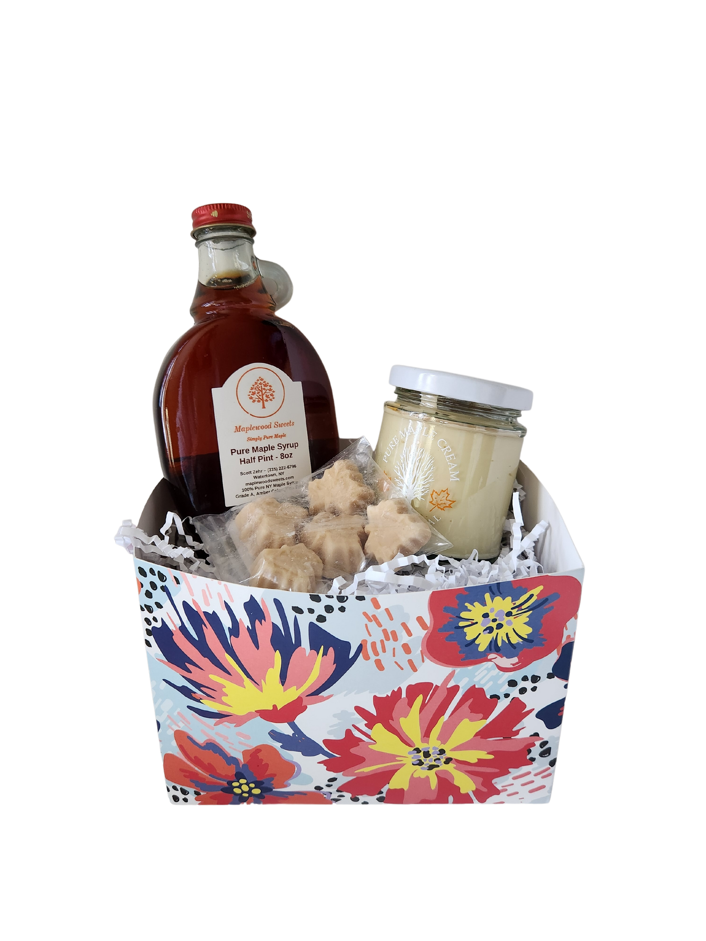 Gift Box with Syrup, Cream and Candy