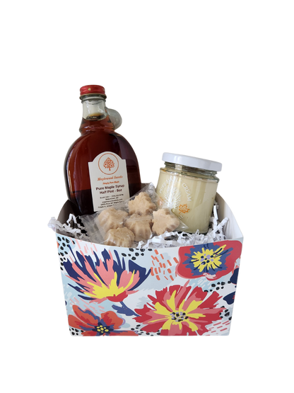 Gift Box with Syrup, Cream and Candy