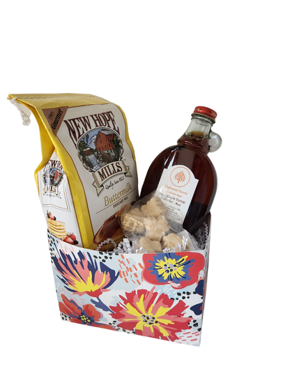 Gift Box with Syrup, Pancake Mix and Candy